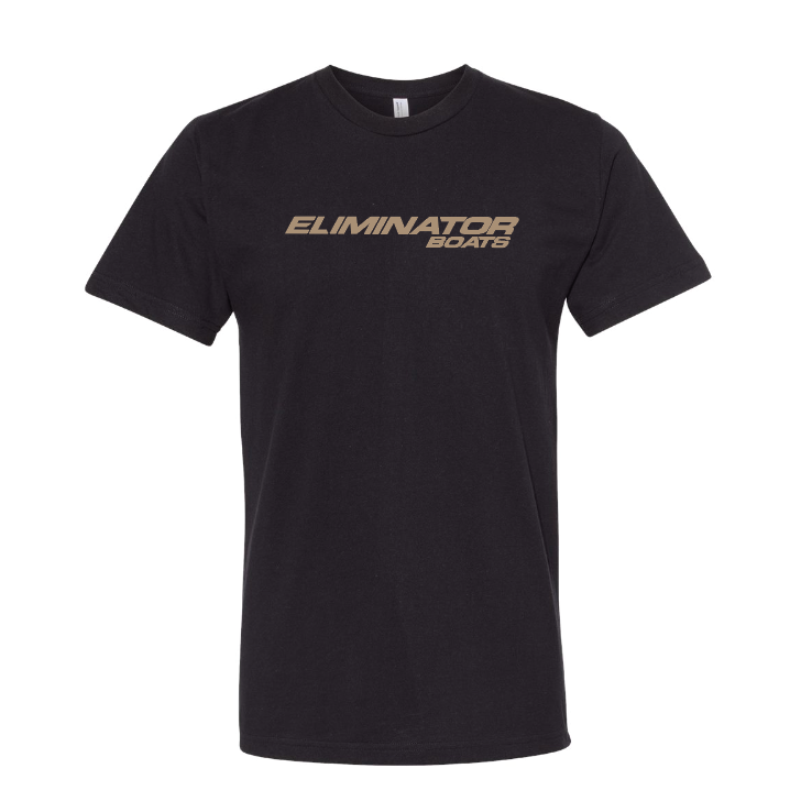 Classic Eliminator Boats Men’s T-Shirt – Black/Tan