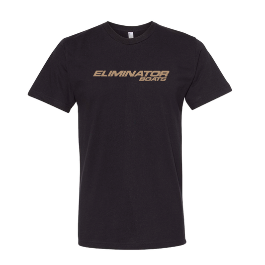 Classic Eliminator Boats Men’s T-Shirt – Black/Tan