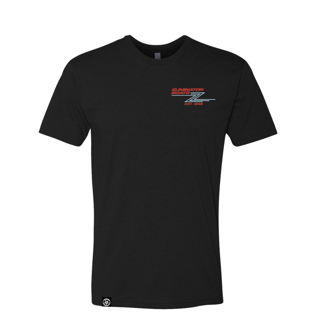 Black- Red/ Aqua Retro Z Logo Men's T-shirt