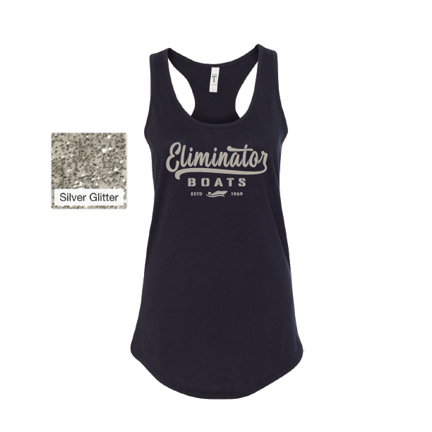 Eliminator Women’s Tank - Black/ Silver Glitter