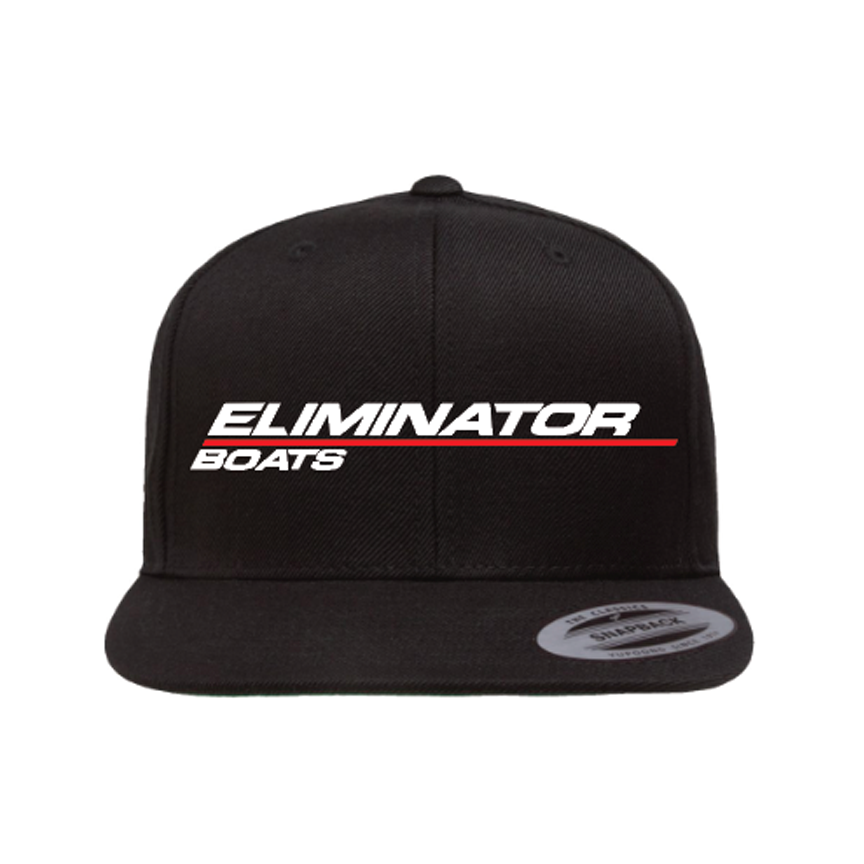 Eliminator Boats Performance Flat Bill Snapback Hat - Black/Red