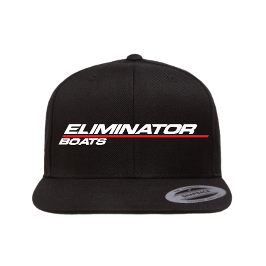 Eliminator Boats Performance Flat Bill Snapback Hat - Black/Red