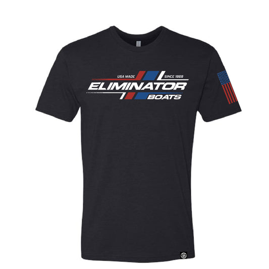 Eliminator Boats Men's Patriotic T-Shirt - Black