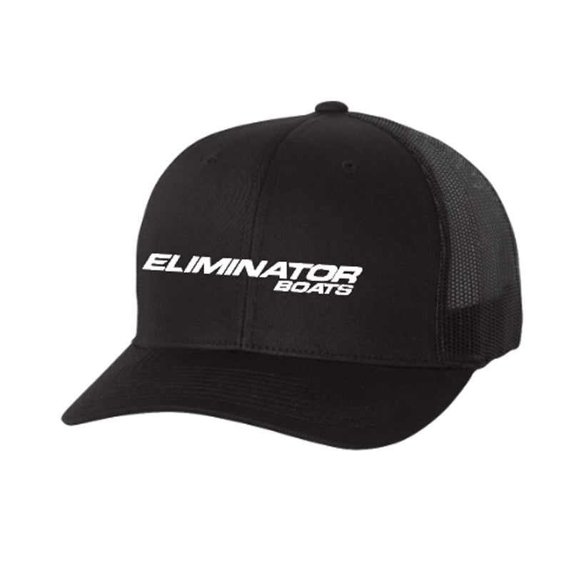 Classic Eliminator Boats Trucker Snapback Hat - Black/White