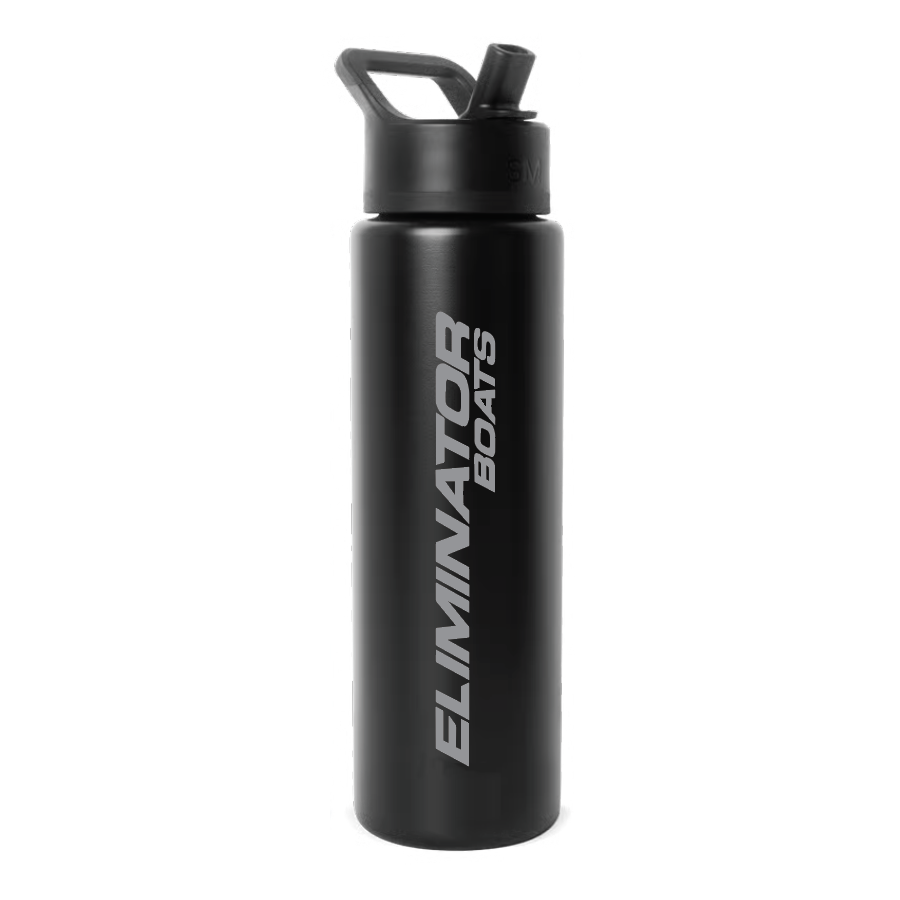 Eliminator Boats 30oz Bottle with Straw Tumbler - Black
