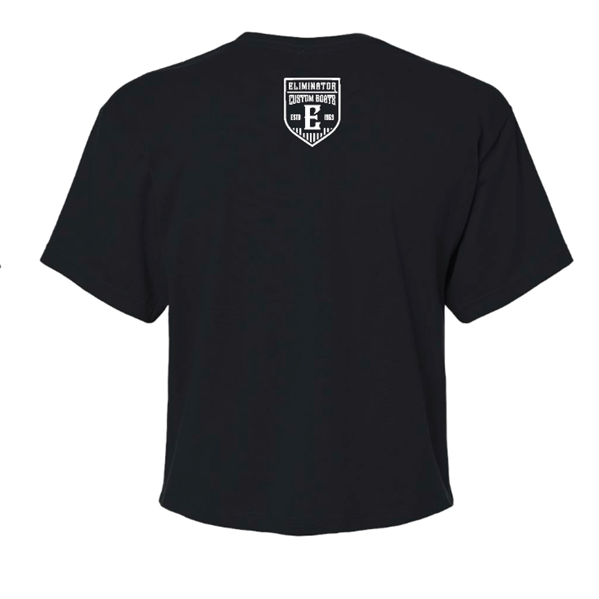 Eliminator Custom Boats Women's Crop Tee - Black