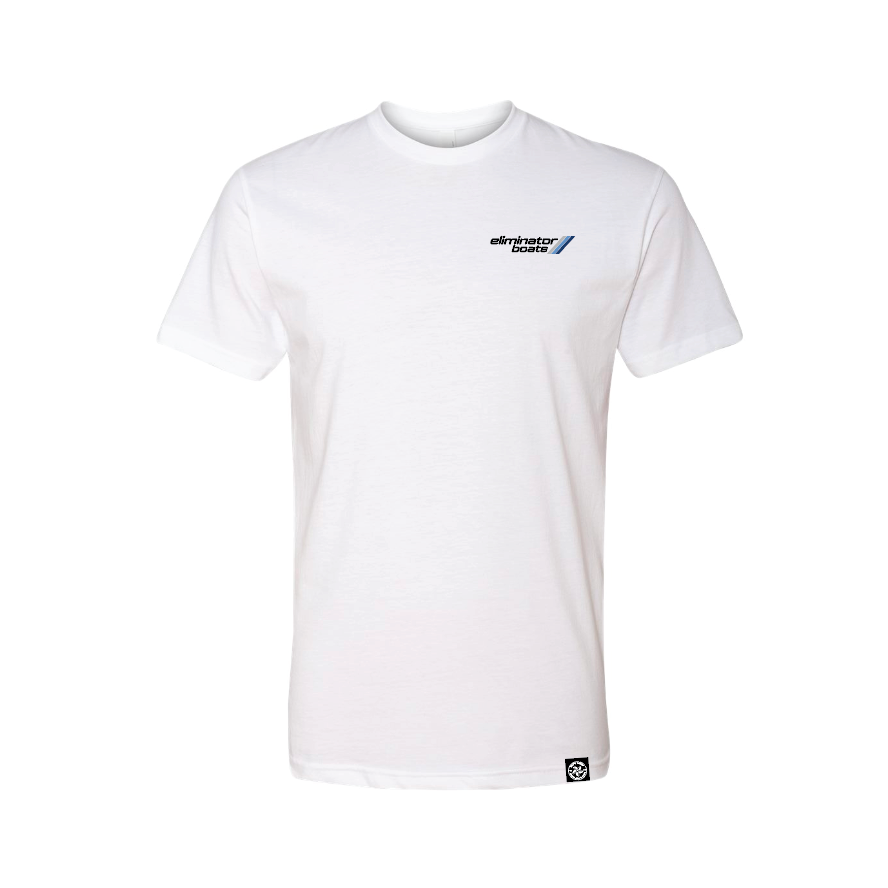 White- Blue 70's Powerboat 19 Daytona Men's T-shirt