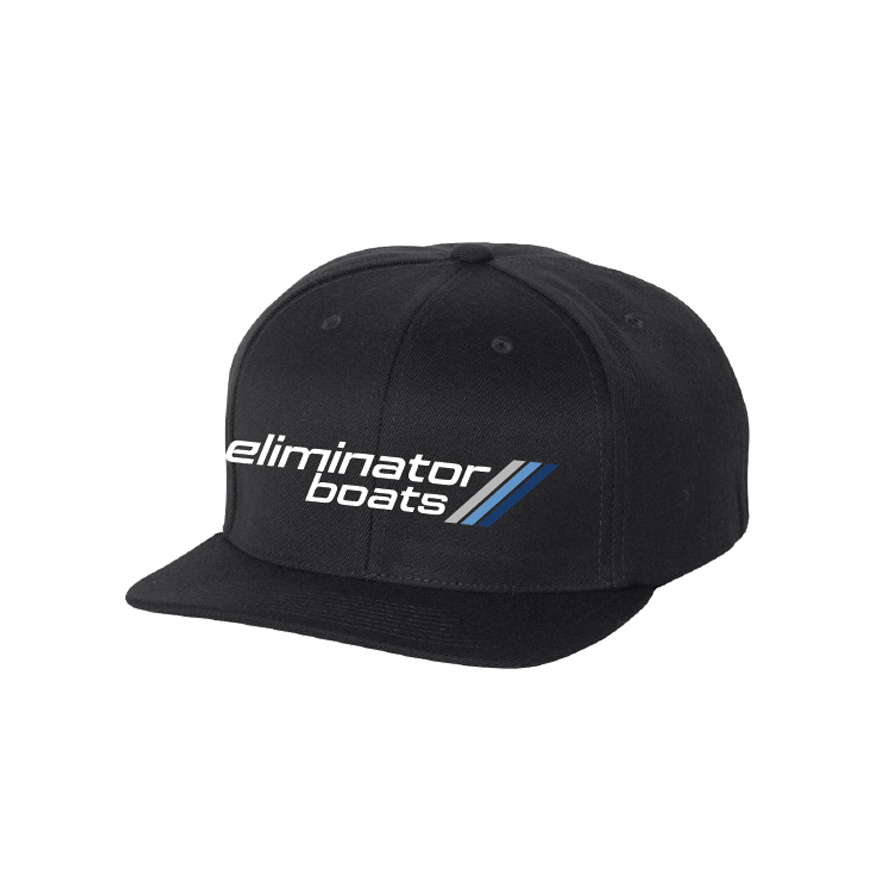 Eliminator 70's Powerboat 19 Daytona Flat Bill Snapback Hat - Black