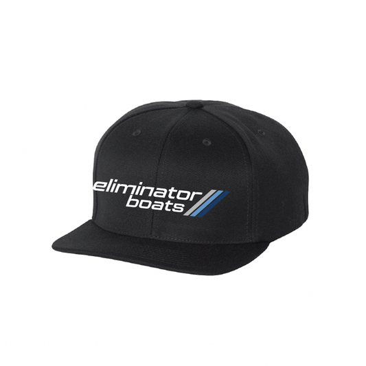 Eliminator 70's Powerboat 19 Daytona Flat Bill Snapback Hat - Black