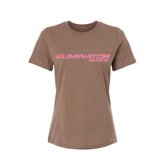 Classic Eliminator Boats Distressed Tee – Women's - Vintage Brown/Pink