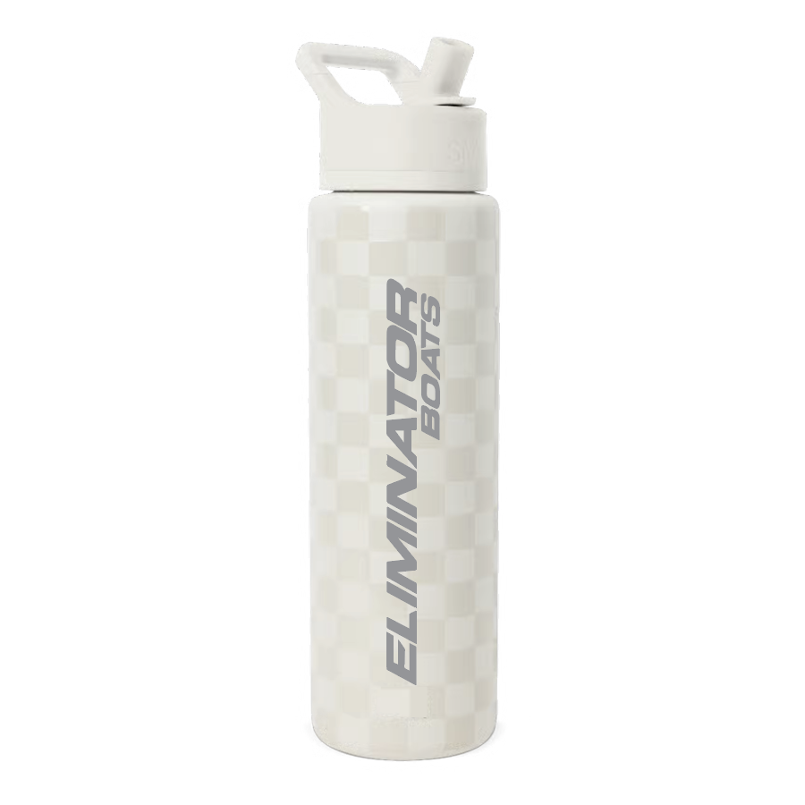 Eliminator Boats 30oz Bottle with Straw Tumbler - Checkered