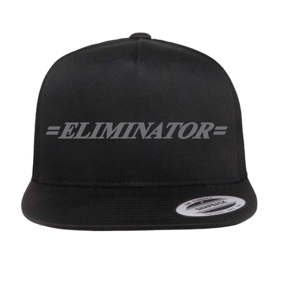Eliminator Boats Old Logo Flat Bill Snapback Hat - Black/Gray