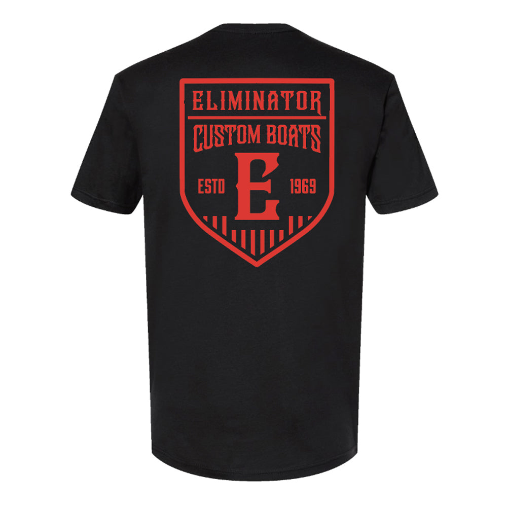 Eliminator Custom Boats Men's T-Shirt - Black/Red
