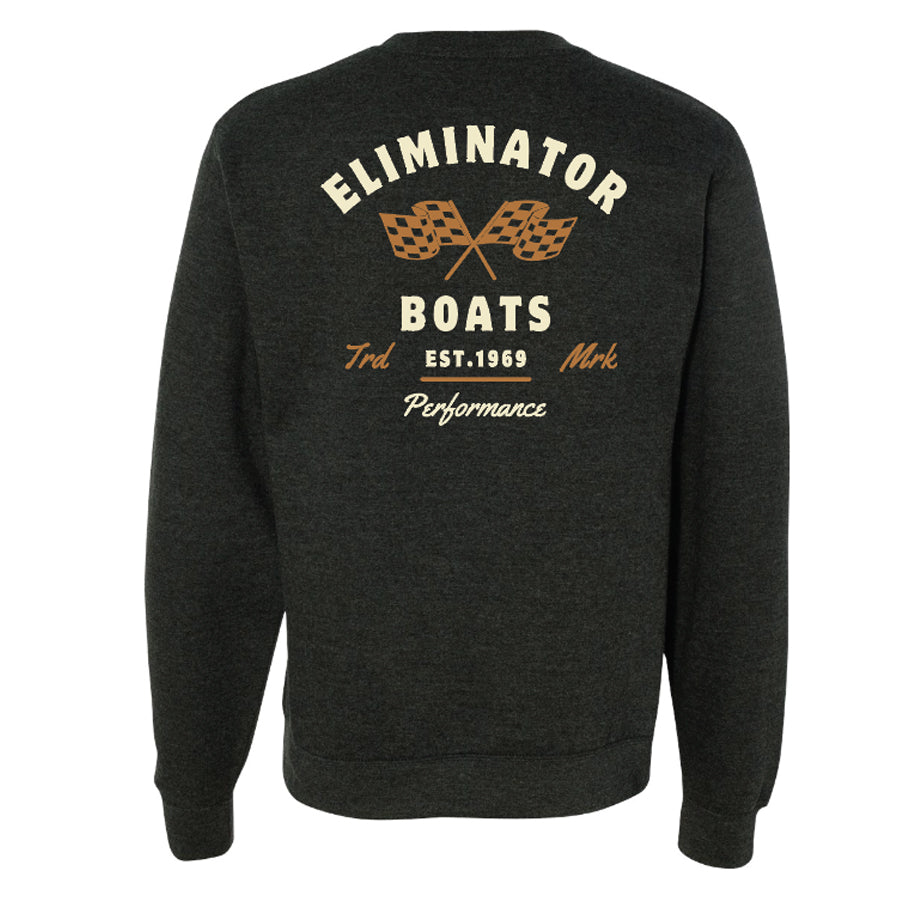Eliminator Boats Checkered Flag Crew Neck Sweatshirt