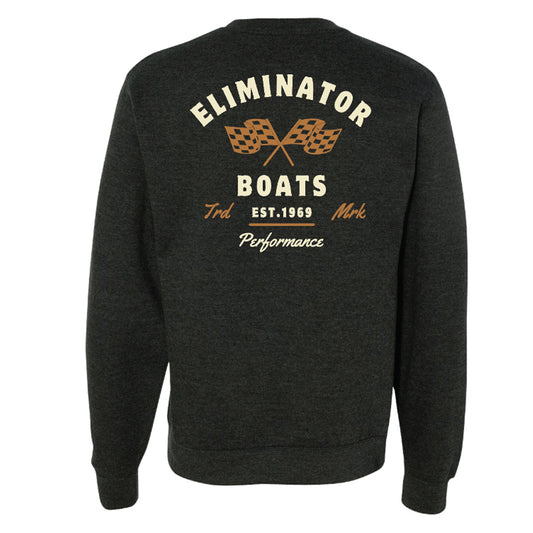 Eliminator Boats Checkered Flag Crew Neck Sweatshirt