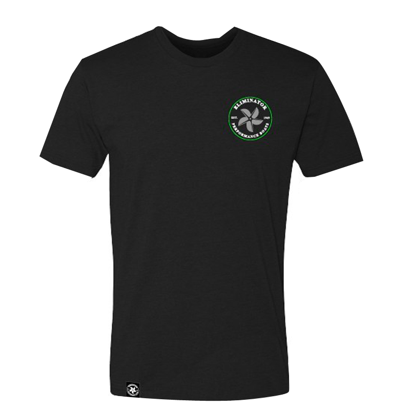 Eliminator Boats Prop Men's T-Shirt - Black/Neon Green