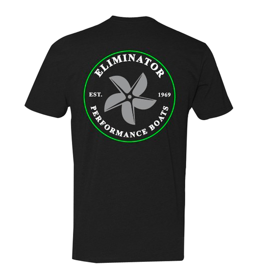 Eliminator Boats Prop Men's T-Shirt - Black/Neon Green