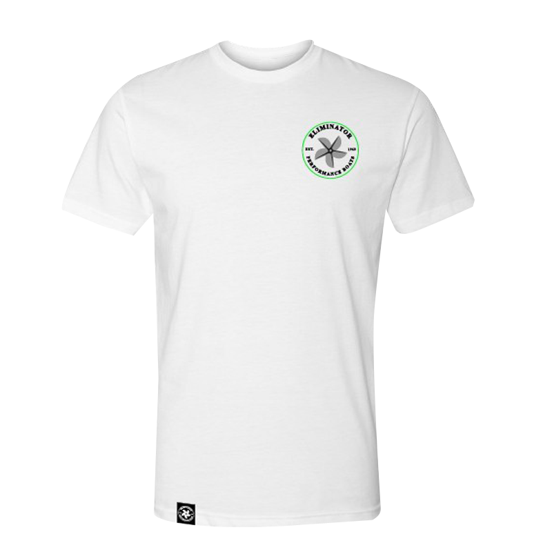 Eliminator Boats Prop Men's T-Shirt - White/Neon Green