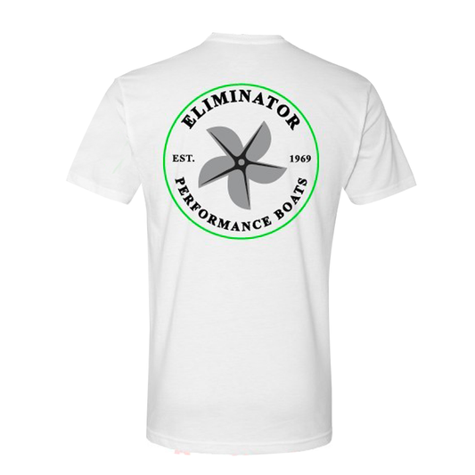 Eliminator Boats Prop Men's T-Shirt - White/Neon Green