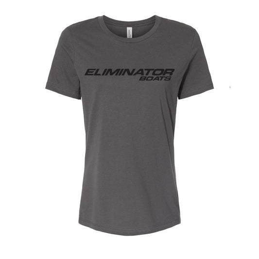 Classic Eliminator Boats Distressed Tee – Women's - Charcoal/Black