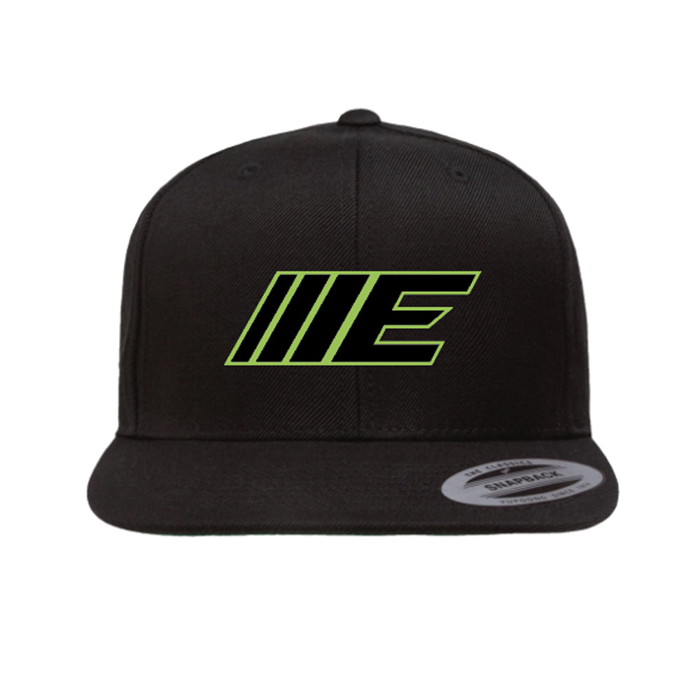 Eliminator Boats IIIE Flat Bill Snapback Hat - Black/Neon Green