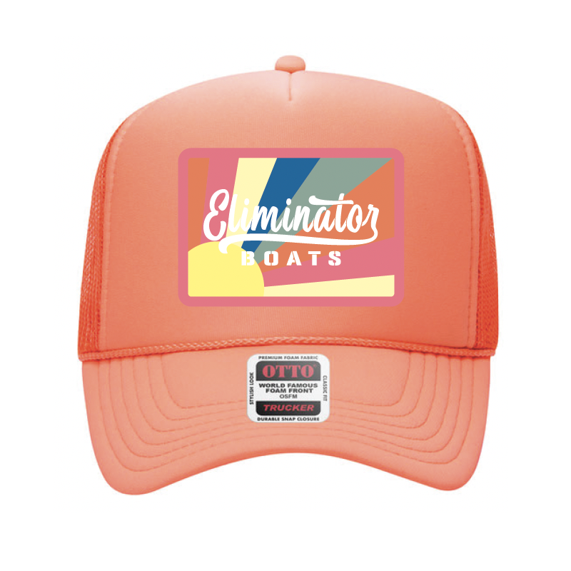 Eliminator Boats Sunshine Patch Women's Trucker Hat - Coral