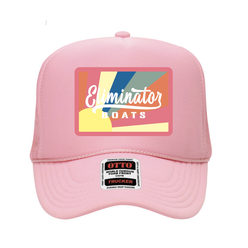 Eliminator Boats Sunshine Patch Women's Trucker Hat - Pink