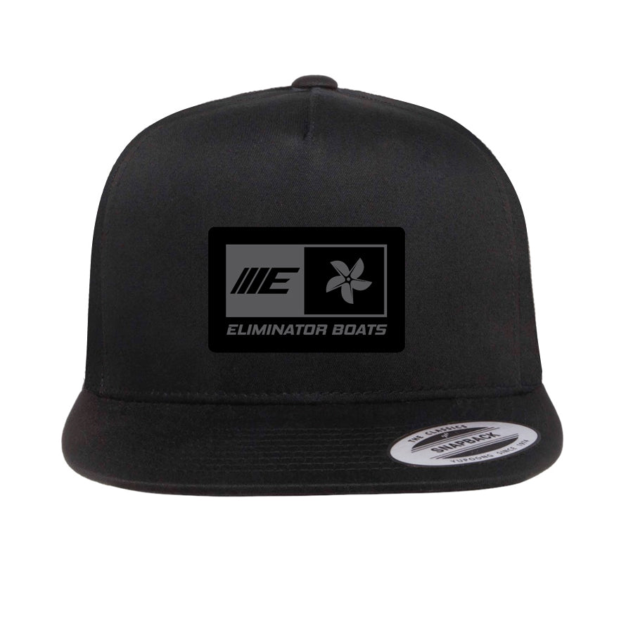 Eliminator Boats Emerge Flat Bill Snapback Hat - Black/Gray