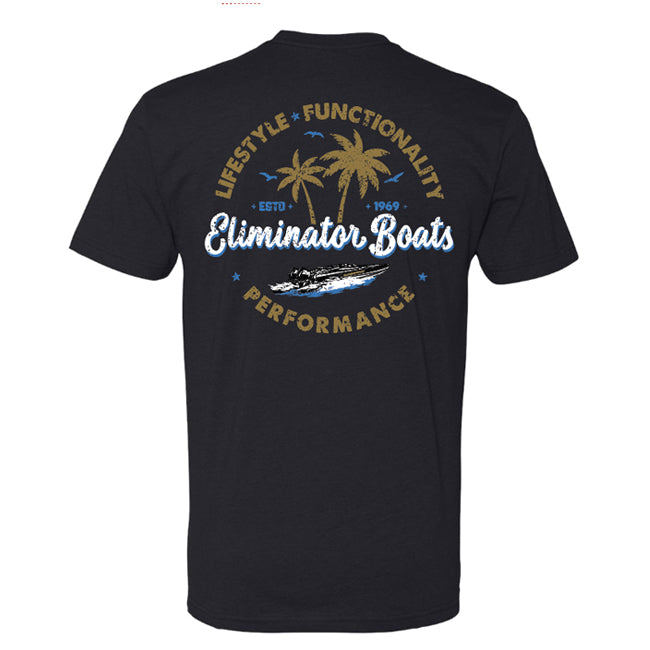 Palm Paradise Men's T-Shirt - Black