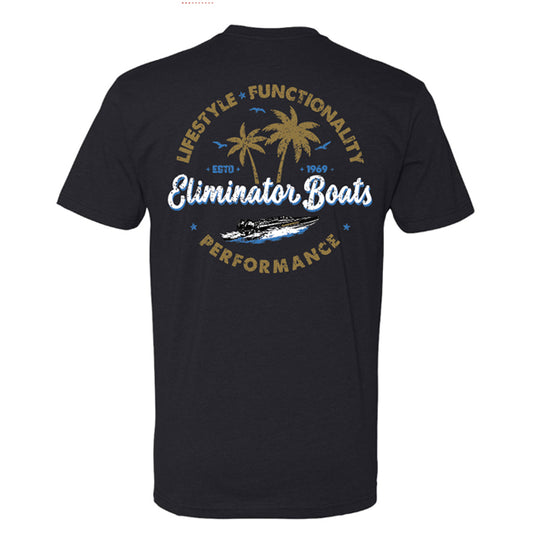 Palm Paradise Men's T-Shirt - Black