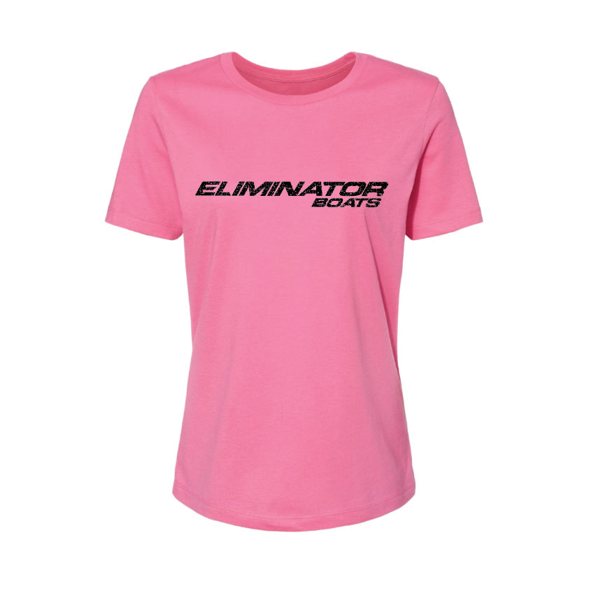 Classic Eliminator Boats Distressed Tee – Women's - Pink/Black