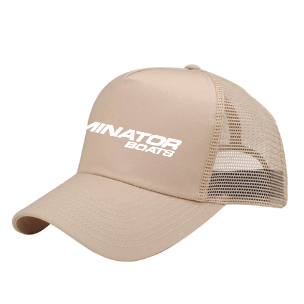 Eliminator Boats Classic Women's Trucker Hat - Tan/White