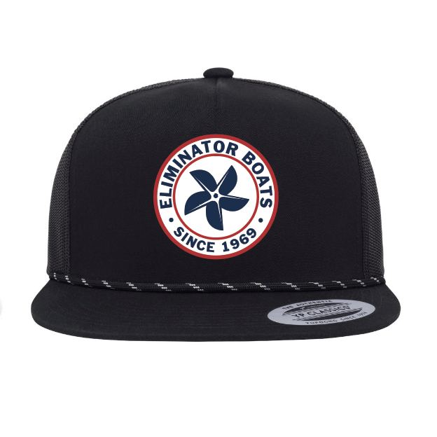 Eliminator Boats Wake Maker Flat Bill Snapback Hat - Black