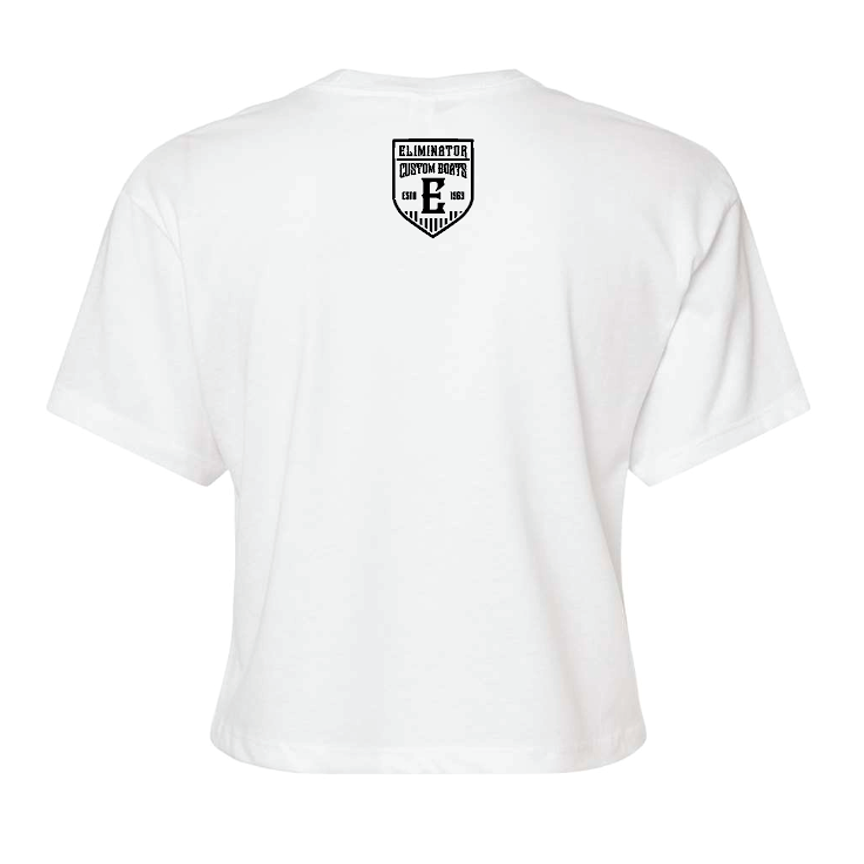 Eliminator Custom Boats Women's Crop Tee - White