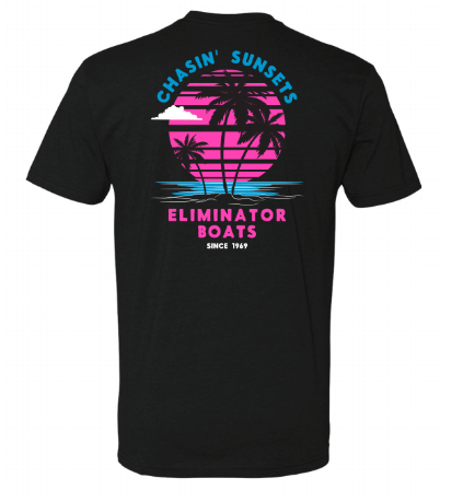 Neon Chasin' Sunsets Youth T-Shirt - Black