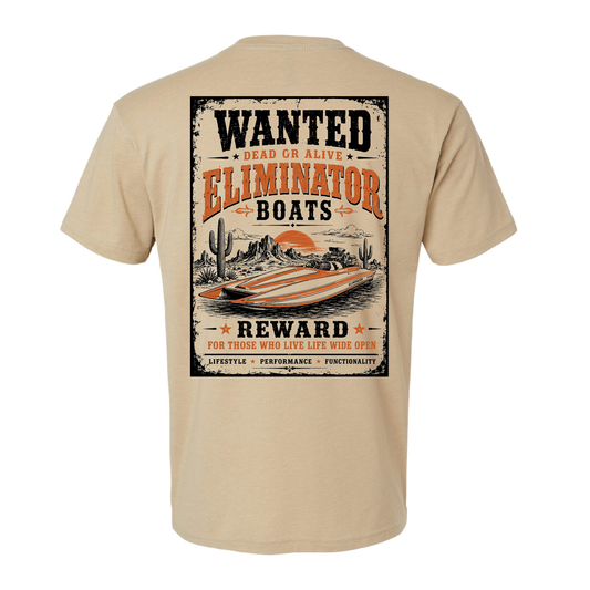 Eliminator Boats Wanted Men's T-Shirt - Tan