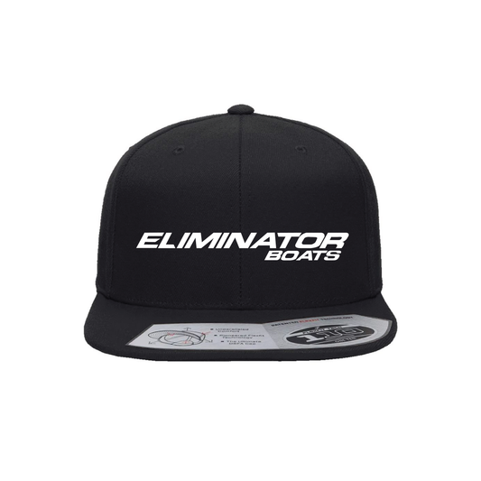 Eliminator Boats Classic Flat Bill 110 Snapback Hat - Black/White