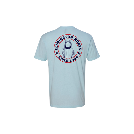 Eliminator Boats Wake Maker Men's T-Shirt - Light Blue