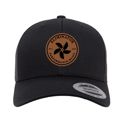 Eliminator Boats Genuine Leather Prop Patch Curved Bill Hat