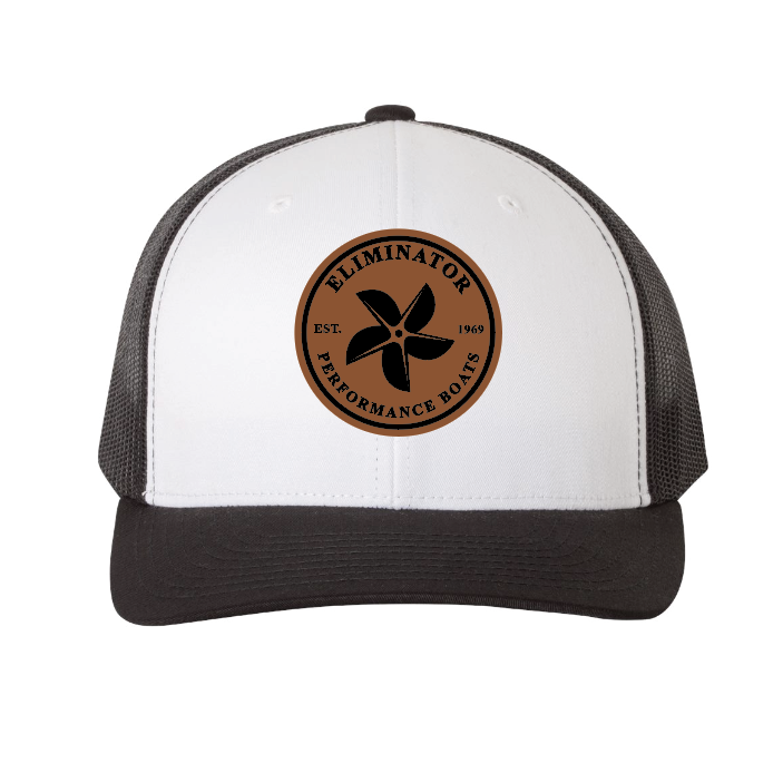 Eliminator Boats Genuine Leather Prop Patch Curved Bill Hat