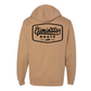 Vintage Badge Hoodie- Sandstone/ Black