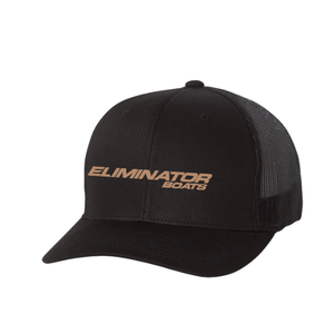 Classic Eliminator Boats Trucker Snapback Hat Black/Tan