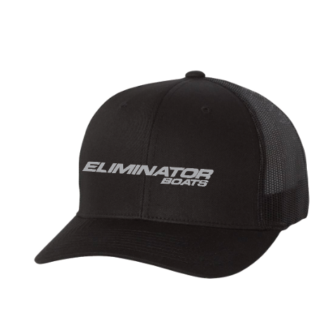 Classic Eliminator Boats Trucker Snapback Hat- Black/Gray