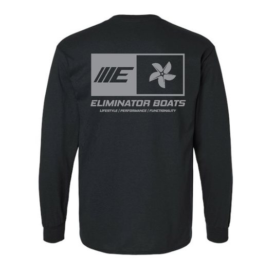 Eliminator Boats Emerge Men's Long Sleeve T-Shirt- Black