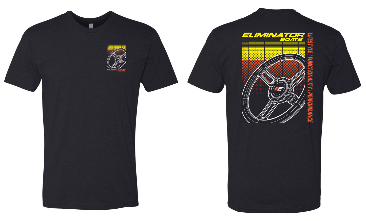 Eliminator Boats "At the Helm" Men's T-Shirt - Black