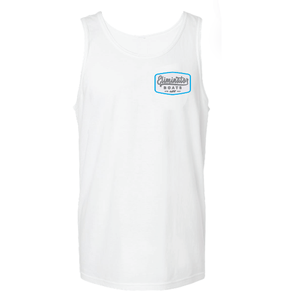 Eliminator Boats Vintage Badge Men's Tank - White/Blue/Gray