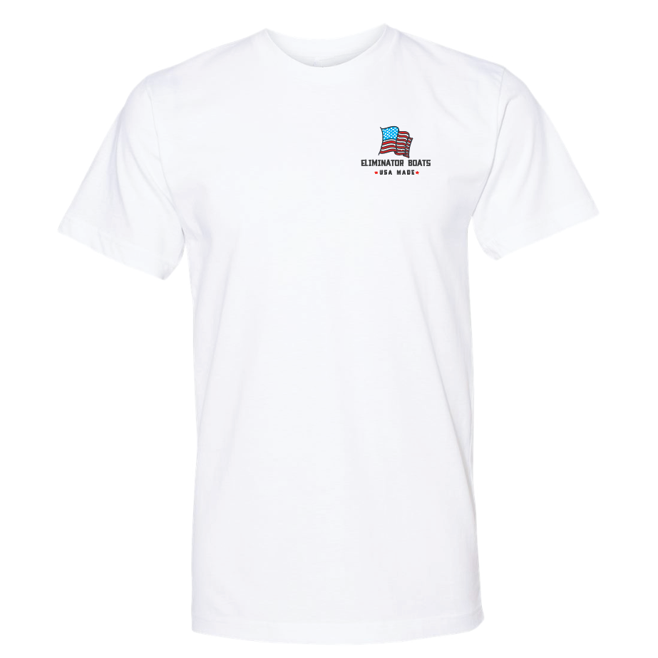 Eliminator Boats Patriotic Palm Men's T-Shirt - White