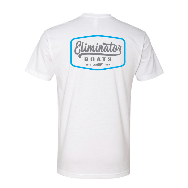 Eliminator Boats Vintage Badge Men's T-Shirt - White/Blue/Gray