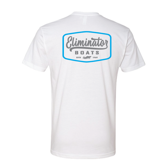 Eliminator Boats Vintage Badge Men's T-Shirt - White/Blue/Gray