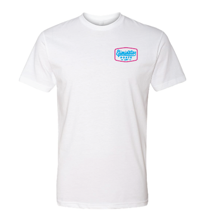 Eliminator Boats Vintage Badge Men's T-Shirt - White/Pink/Blue